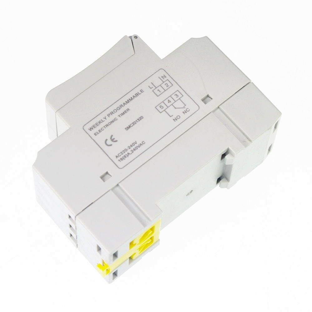 2pcs DIN RAIL DIGITAL PROGRAMMABLE WEEKLY TIMER Relay