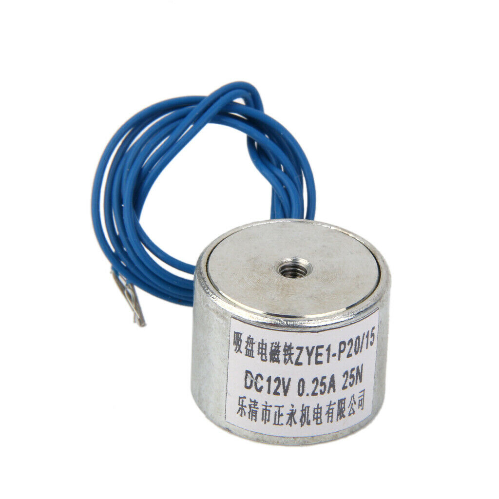 12V DC Electric Lifting Magnet Electromagnet - Solenoid Lift Holding (25N) -