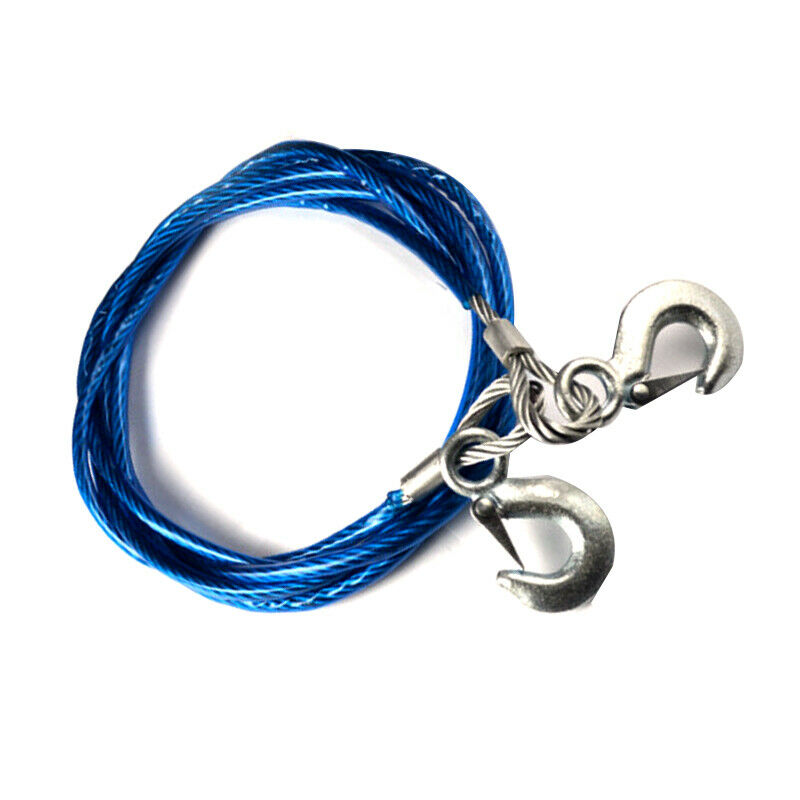 4 Meters Car Grab Hook Emergency Wire Tow Rope Universal 5 Tons Bearing Capacity