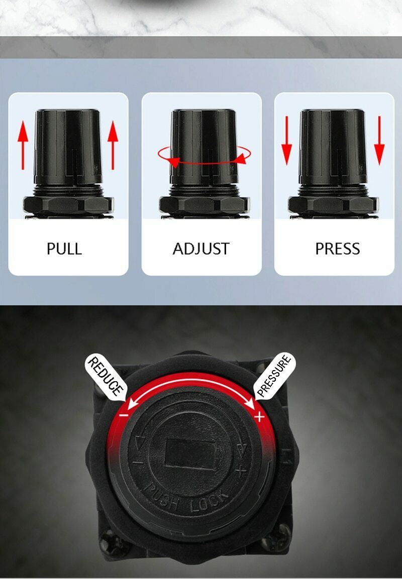 Afr-2000 1/4" Water Separator Trap Tool Air Compressor Filter Regulator Meter