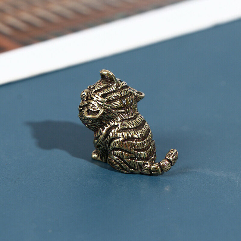 Brass Cartoon Little Tiger Keychain Pendant Zodiac Tiger Small PendantFCA