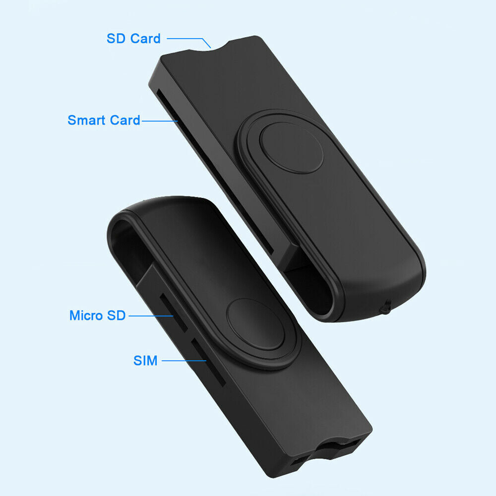 USB 3.0 2.0 CAC Smart Card Reader Micro SD/TF Memory ID Bank Adapter Converter