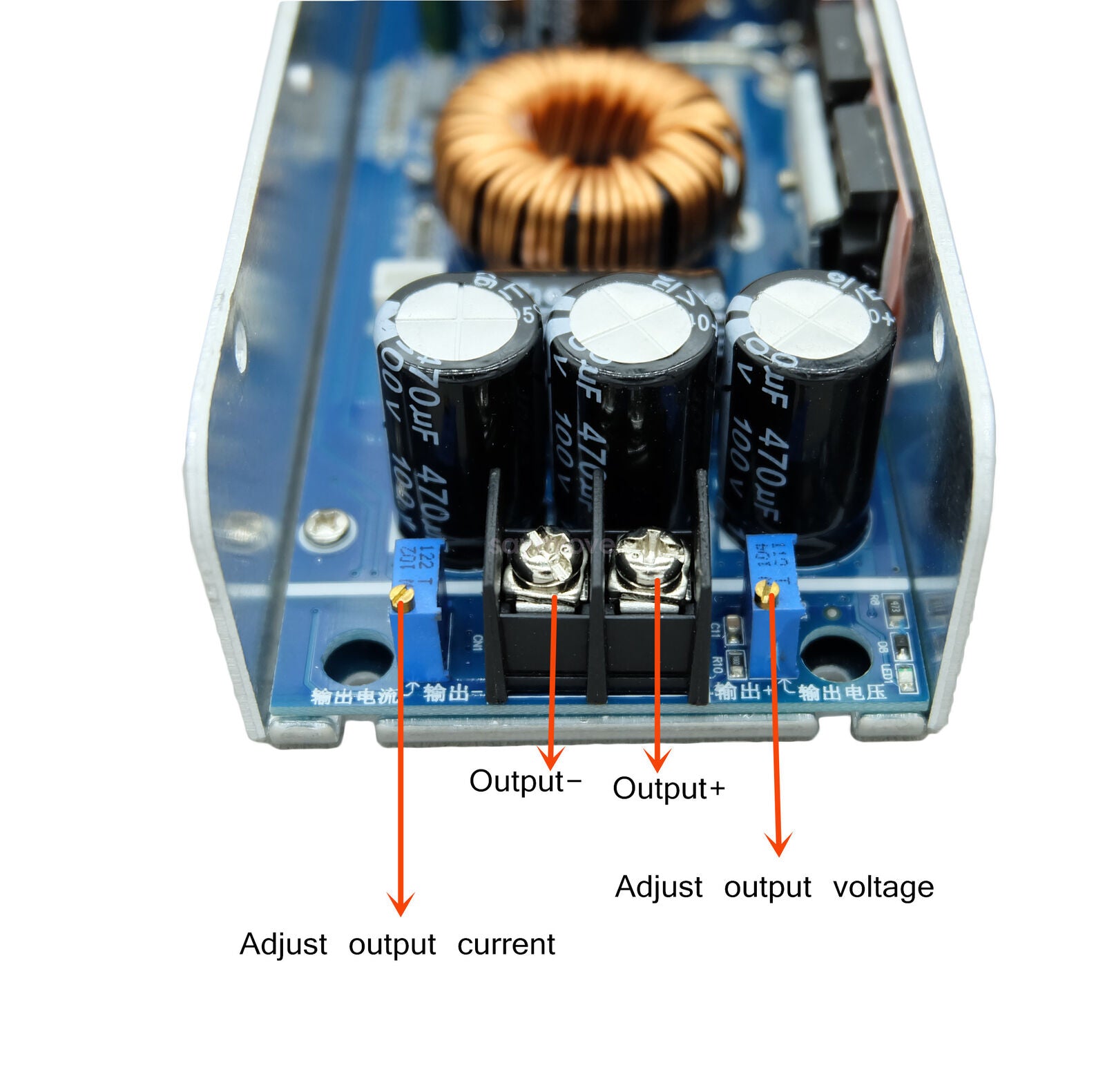 800W 40A DC Boost Converter Step-up Power Supply Module IN 10.5-60V OUT 15-65V