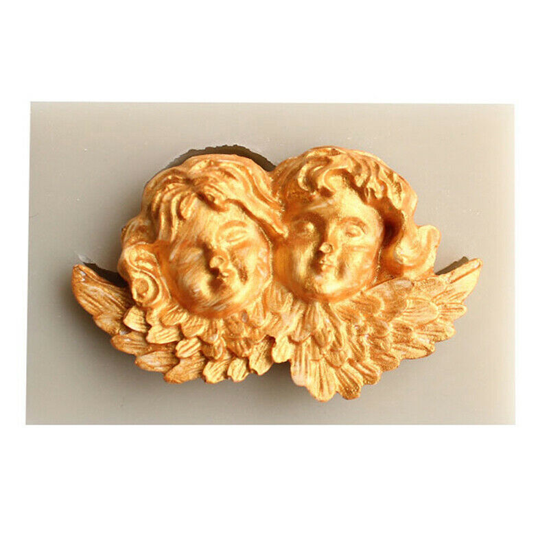 Angel silicone fondant mold DIY clay gypsum aroma wax mould baking uten joJ.DD