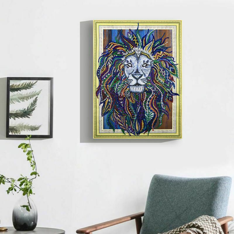 Lion DIY 5D Special Diamond Painting Embroidery Rhinestone Cross Stitch Kit