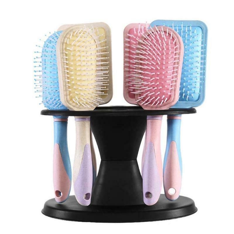 Round Hair Styling Tools Stand Salon Brushes Organizer Scissors Roll Comb Holder