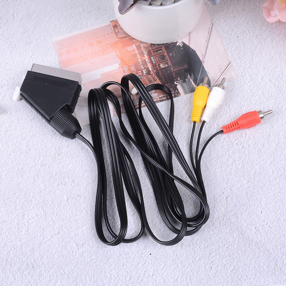 High quality 1.5m rgb scart to 3 RCA audio video cable for nes JCA FwO Ad