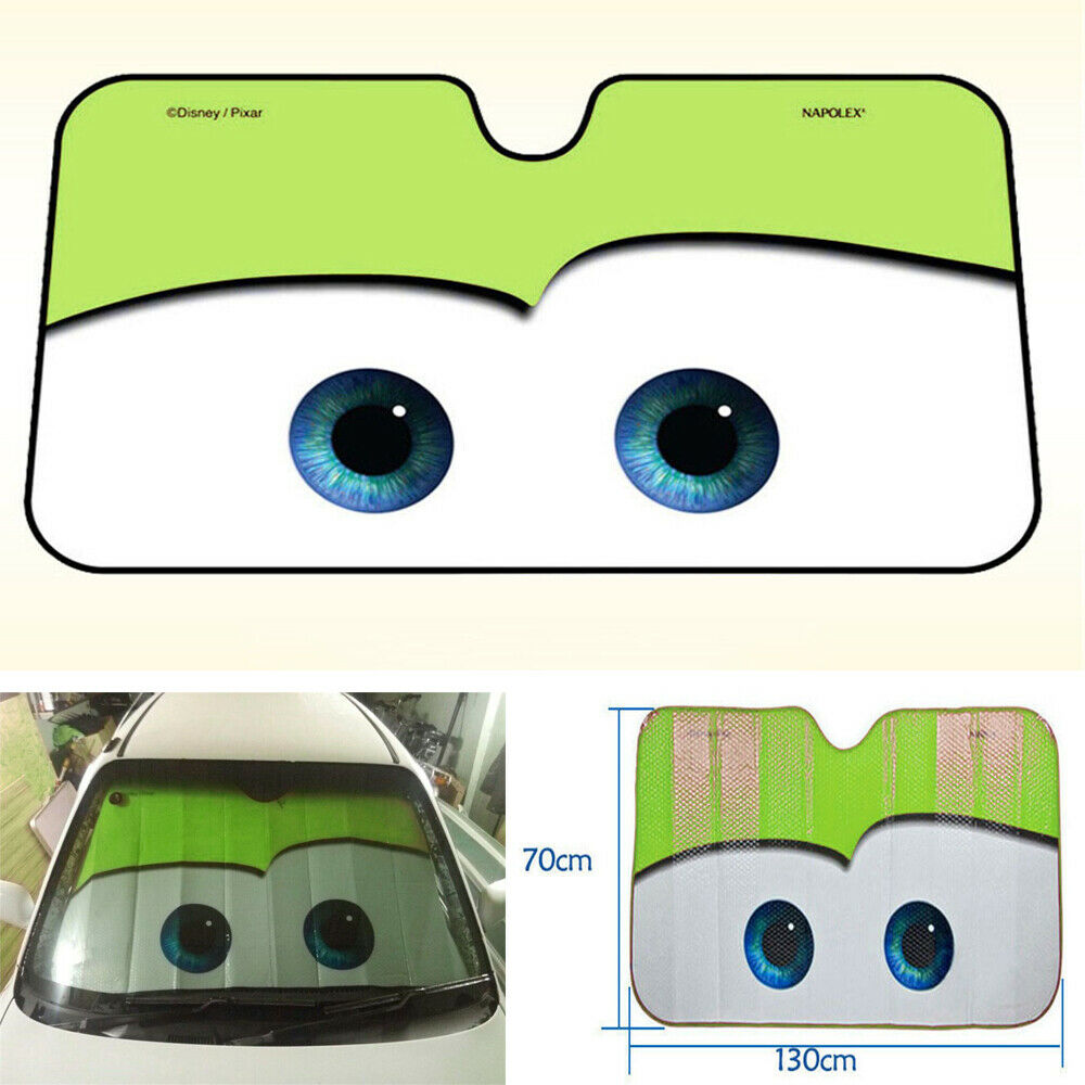 Car Eyes Windscreen Sun Shade Cover Anti-UV Aluminium Foil Heat Blocking Green