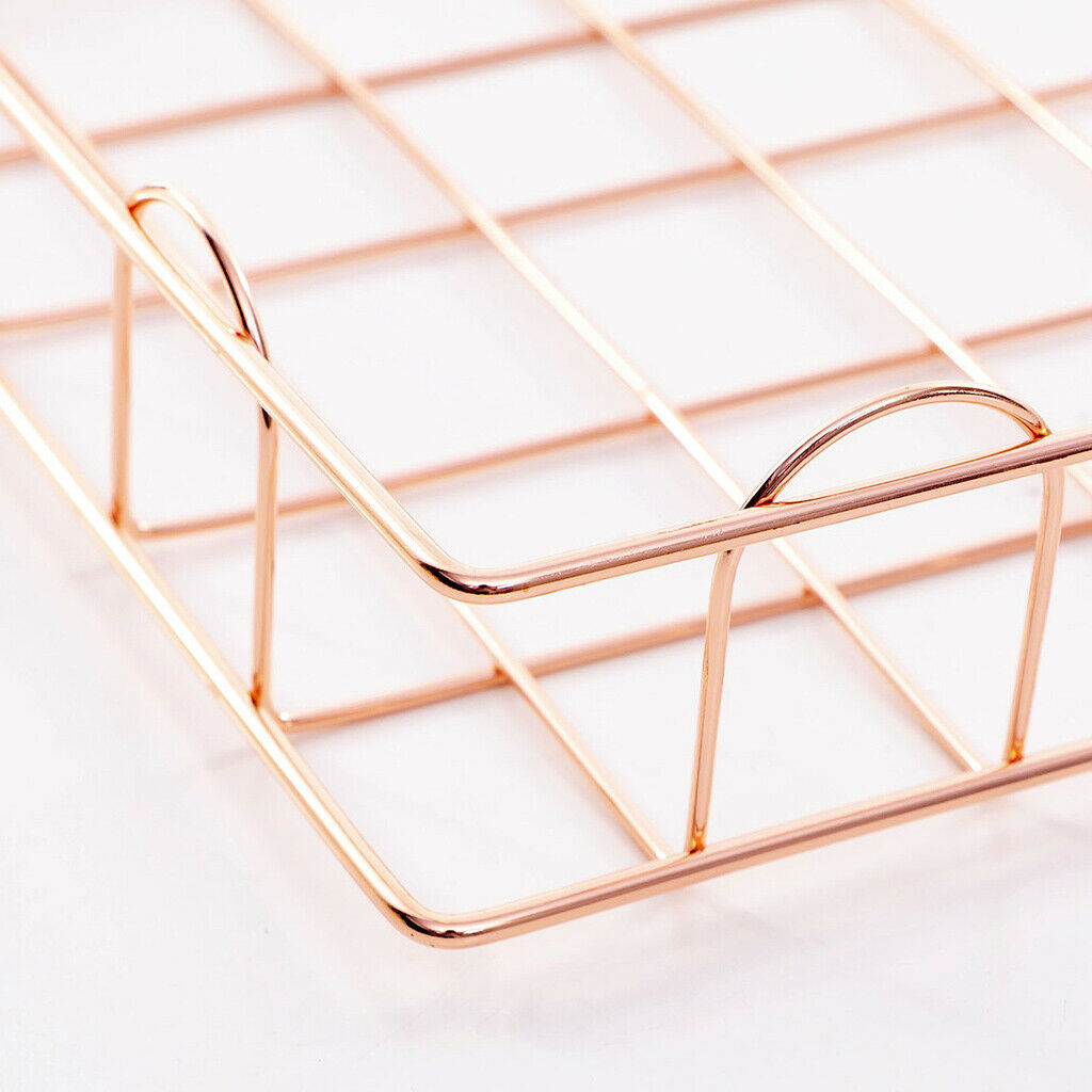 2 Pieces Desk Metal Wire Stackable Letter Trays File Rack Contracts Holder