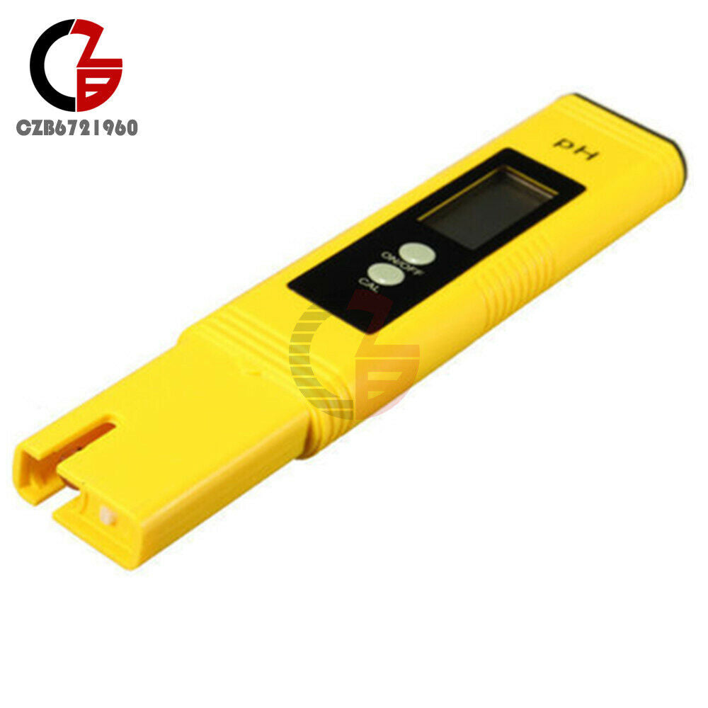 5Pcs 2-Buttons Digital LCD PH Meter Pocket Tester Pen Monitor Aquarium Pool Wine