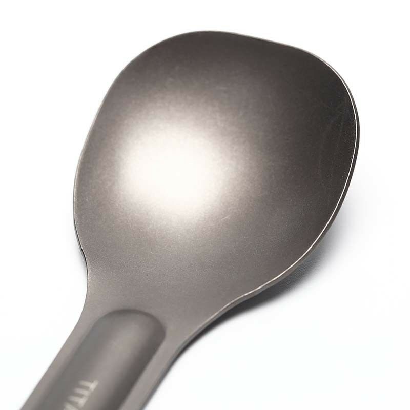 1pc Titanium Spoon Long Handle Spoon Outdoor Camping Tableware Fad US