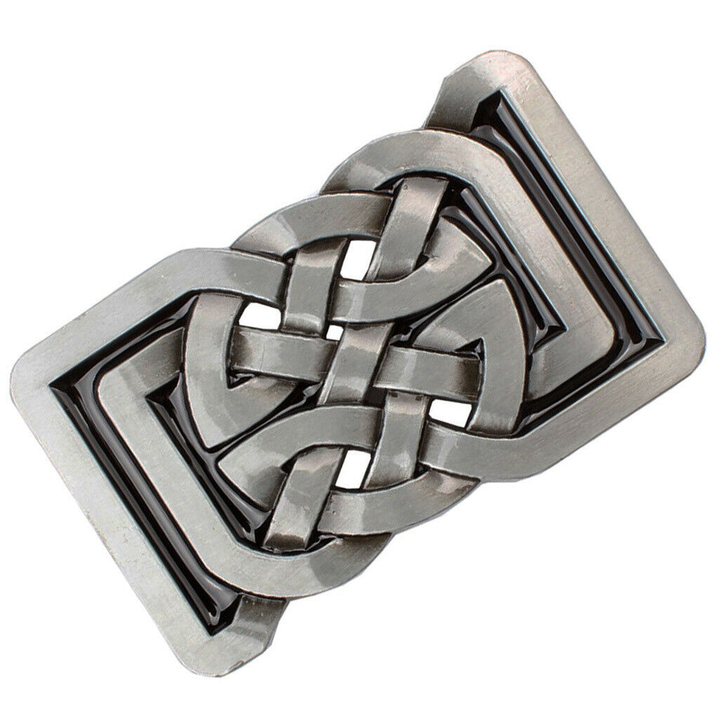 Celtic Pattern Belt Buckle Rectangle Alloy Rodeo