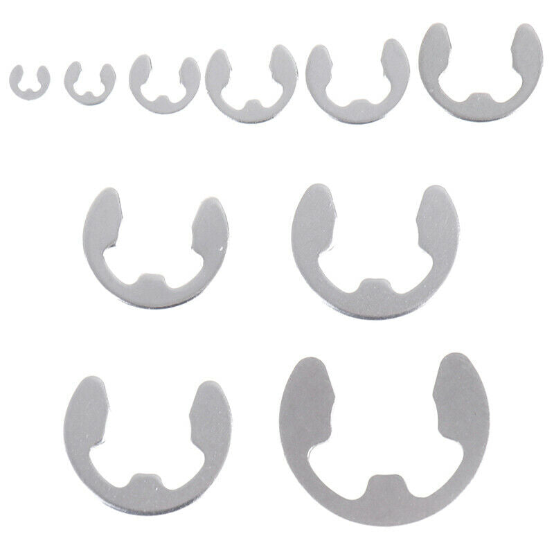 200x 304 stainless steel e-type circlip opening ring 1.5mm-10mm box- w HLY Qx