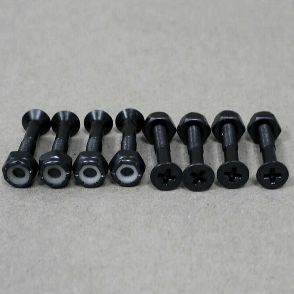 8 Pieces Replacement Skateboard / Longboard Screws Nuts Hardware Screw Set