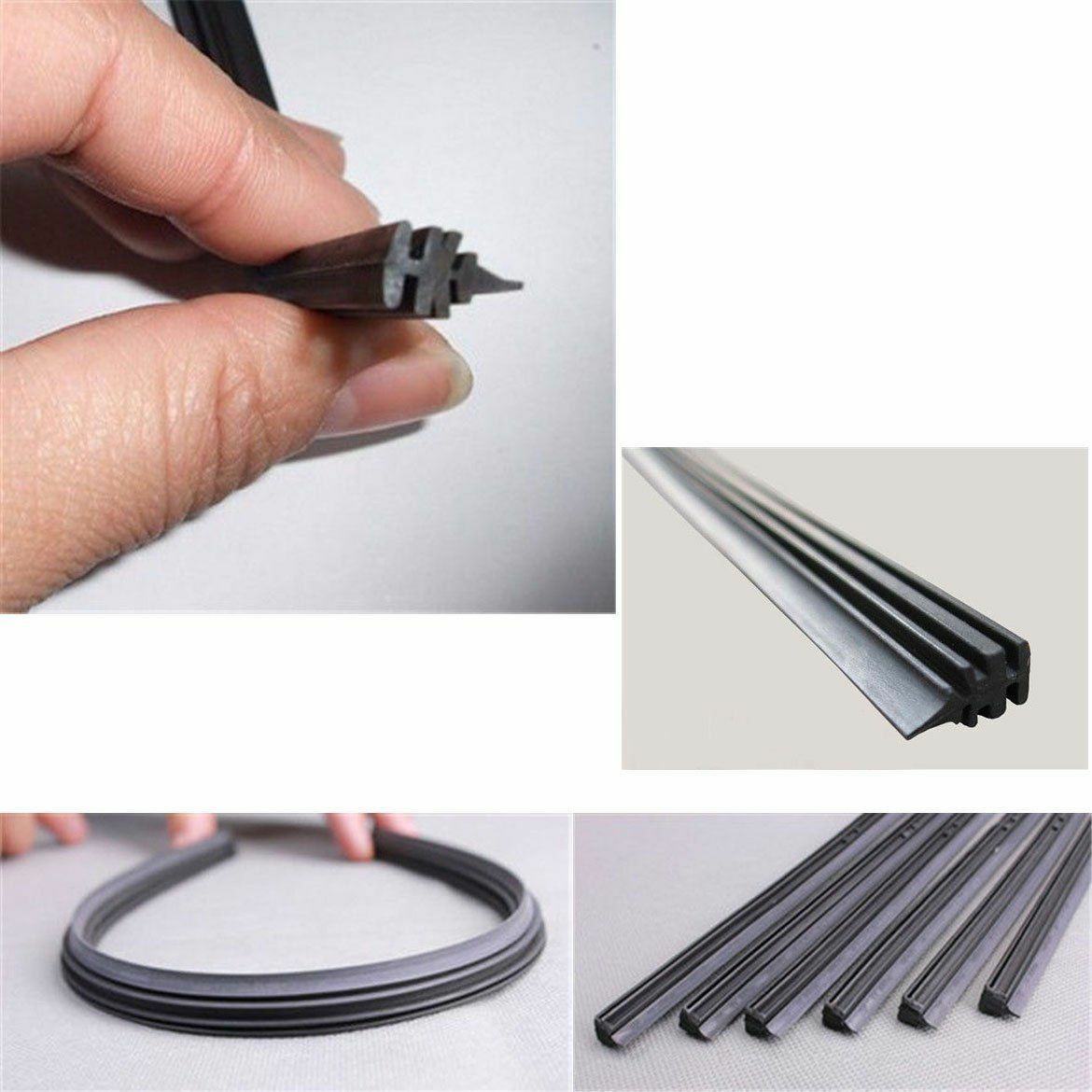 2 X Universal Vehicle Frameless Replacement Rubber Wiper Blade Refill 26" .l8