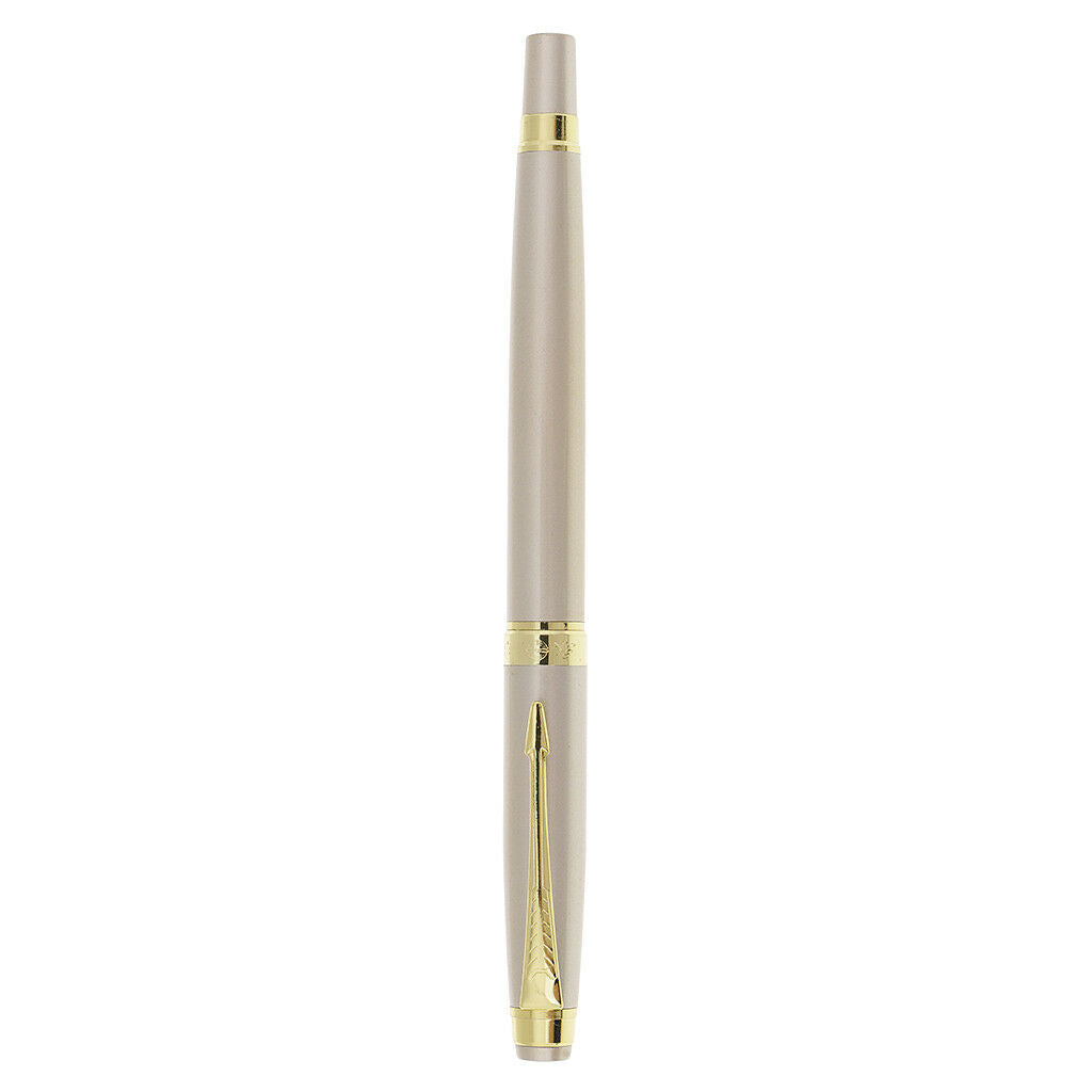 Metal Fountain Pen Golden Trim 0.38mm Stainless Steel Nib Business Gift Pen