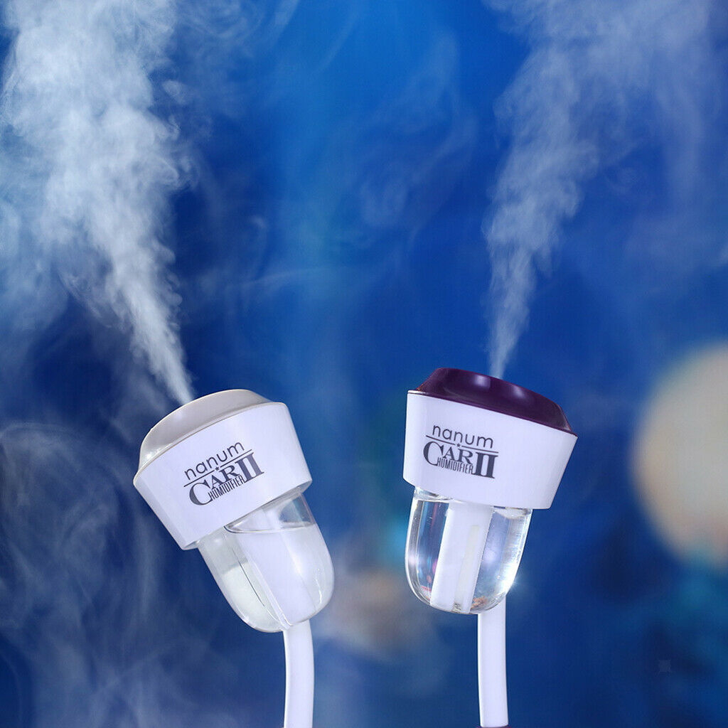 Cute Car Air Humidifier Diffuser Essential Oil Aroma Mist Purifier Blue
