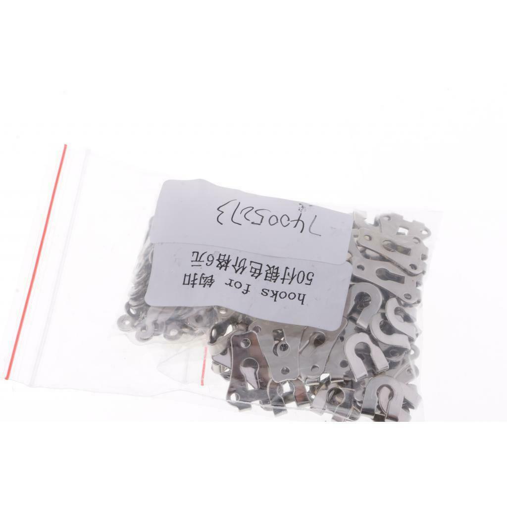 50 Sets Trouser Hook and Eye metal Bar, Skirt Tunic Fasteners Sew on 20x14mm