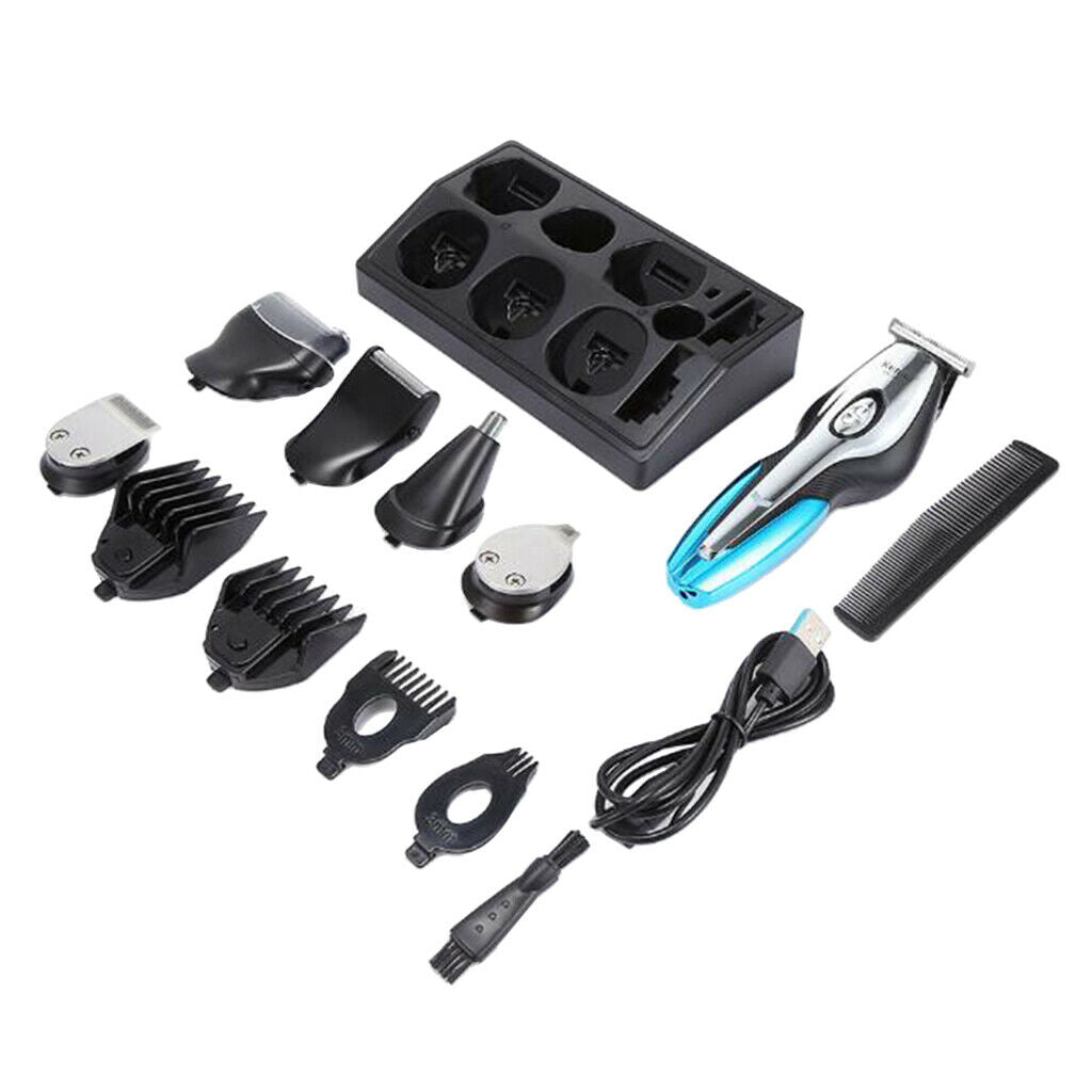 Multifuncional USB Grooming Beard Shaver Hair Trimmer Clippers Kit Waterproof