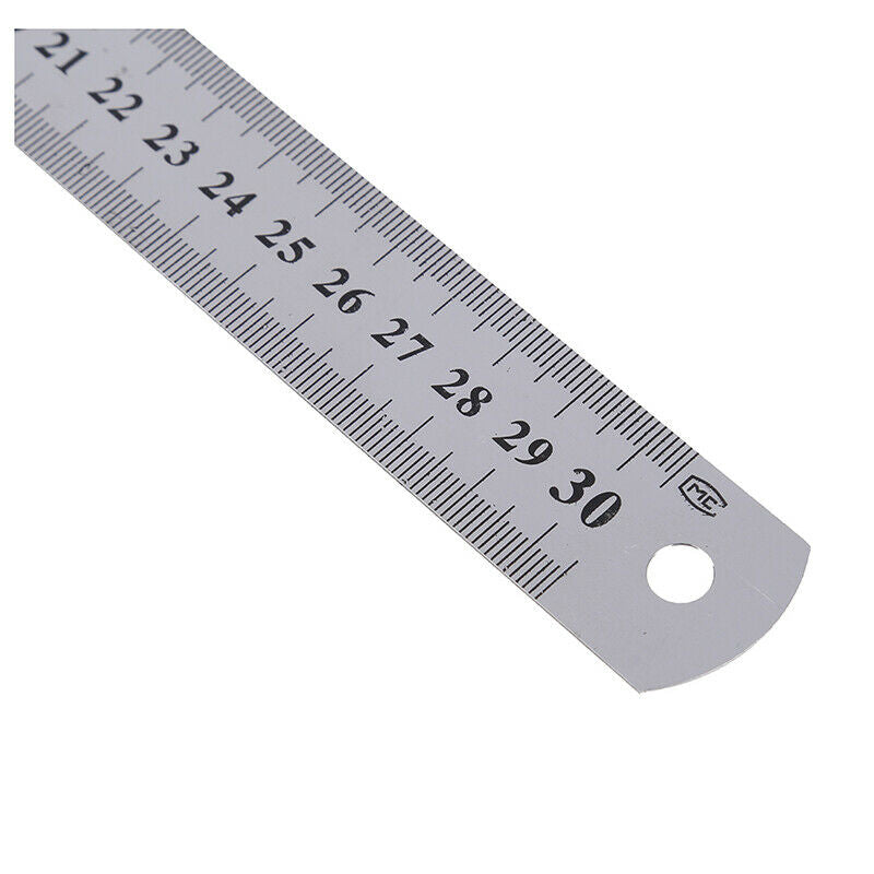 Stainless Steel Ruler Measure Metric Function 30cm 12Inch L6K2K2