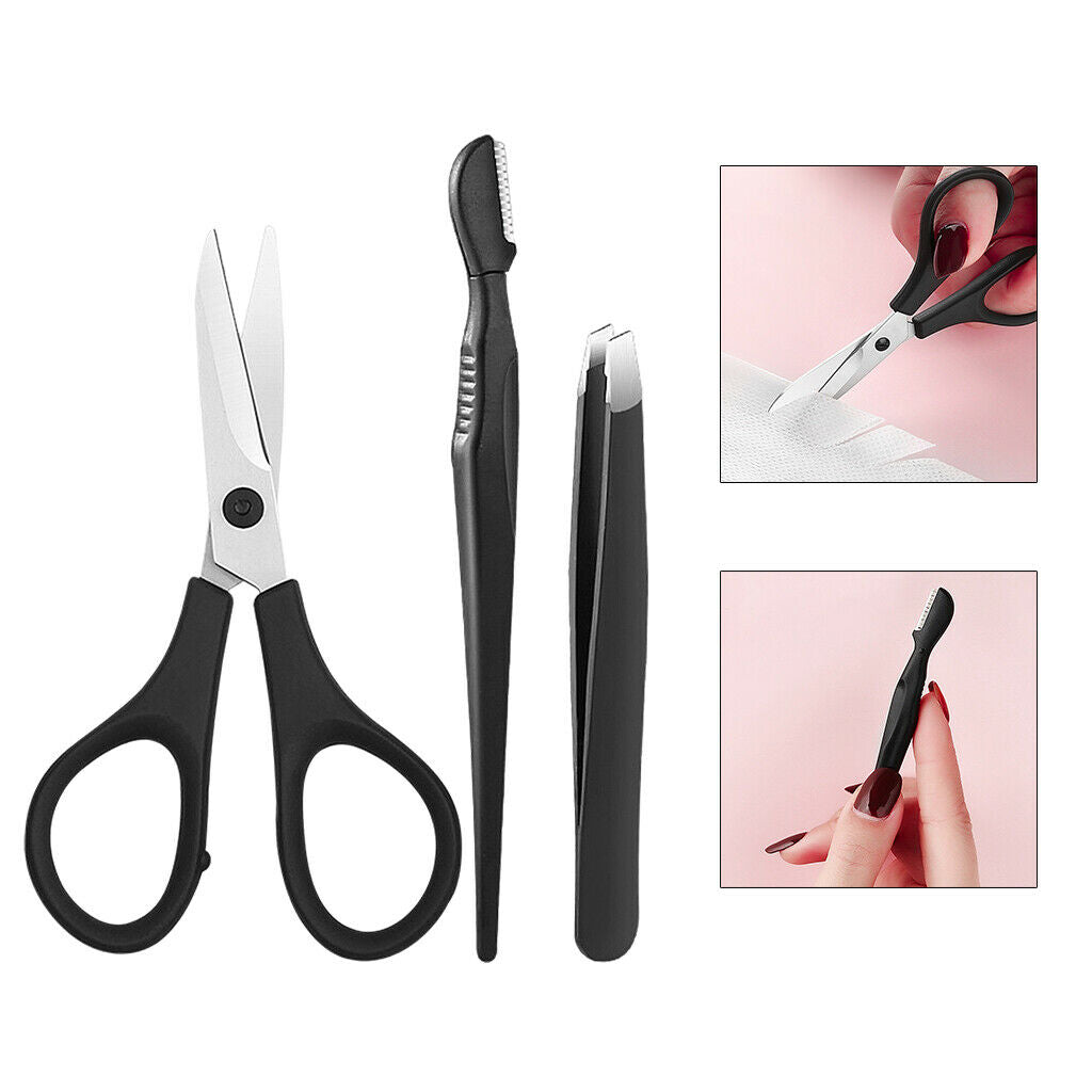 Professional 3pcs/set Eyebrow Trimmer Kit for Women Makeup Trimming Grooming