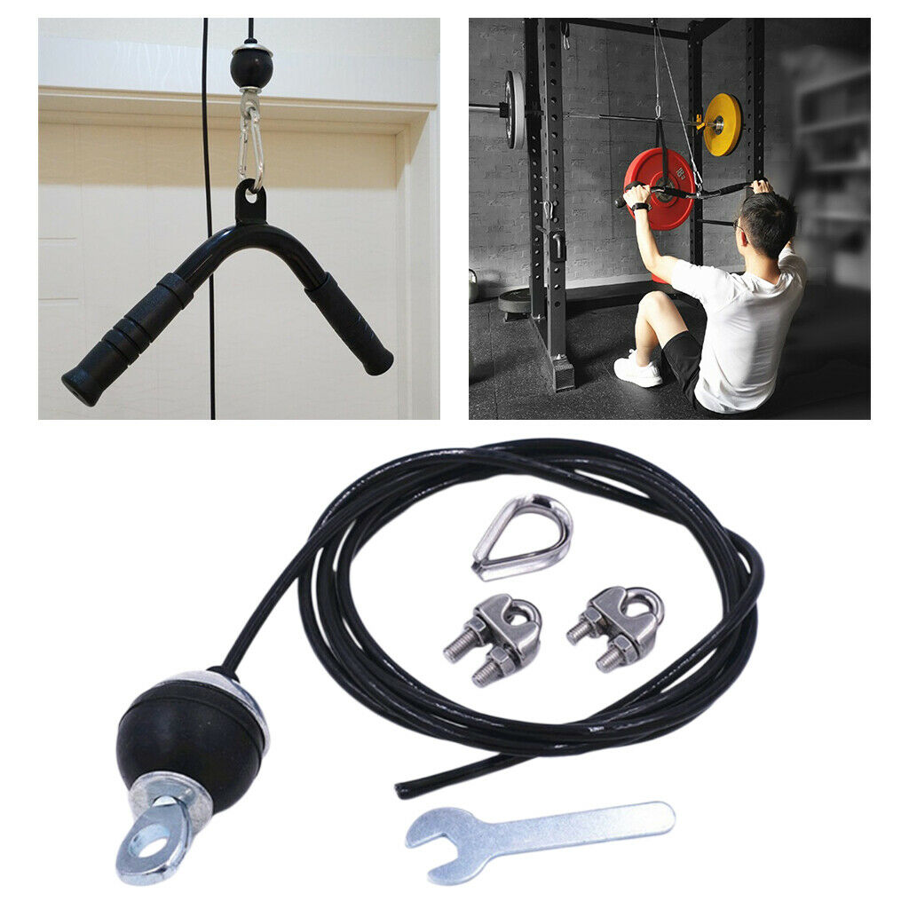 5mm 2m Adjustable Heavy Duty Fitness DIY Pulley Cable System Hand Home Gym