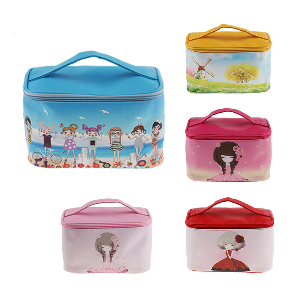 Travel Makekup Box Bag Cosmetic Pouch Holder Toiletry Organizer Zipper Case -