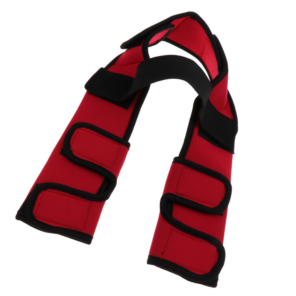 Red M and L 2x Dog Leg Wrap Protects Brace for Injury Sprain Protection