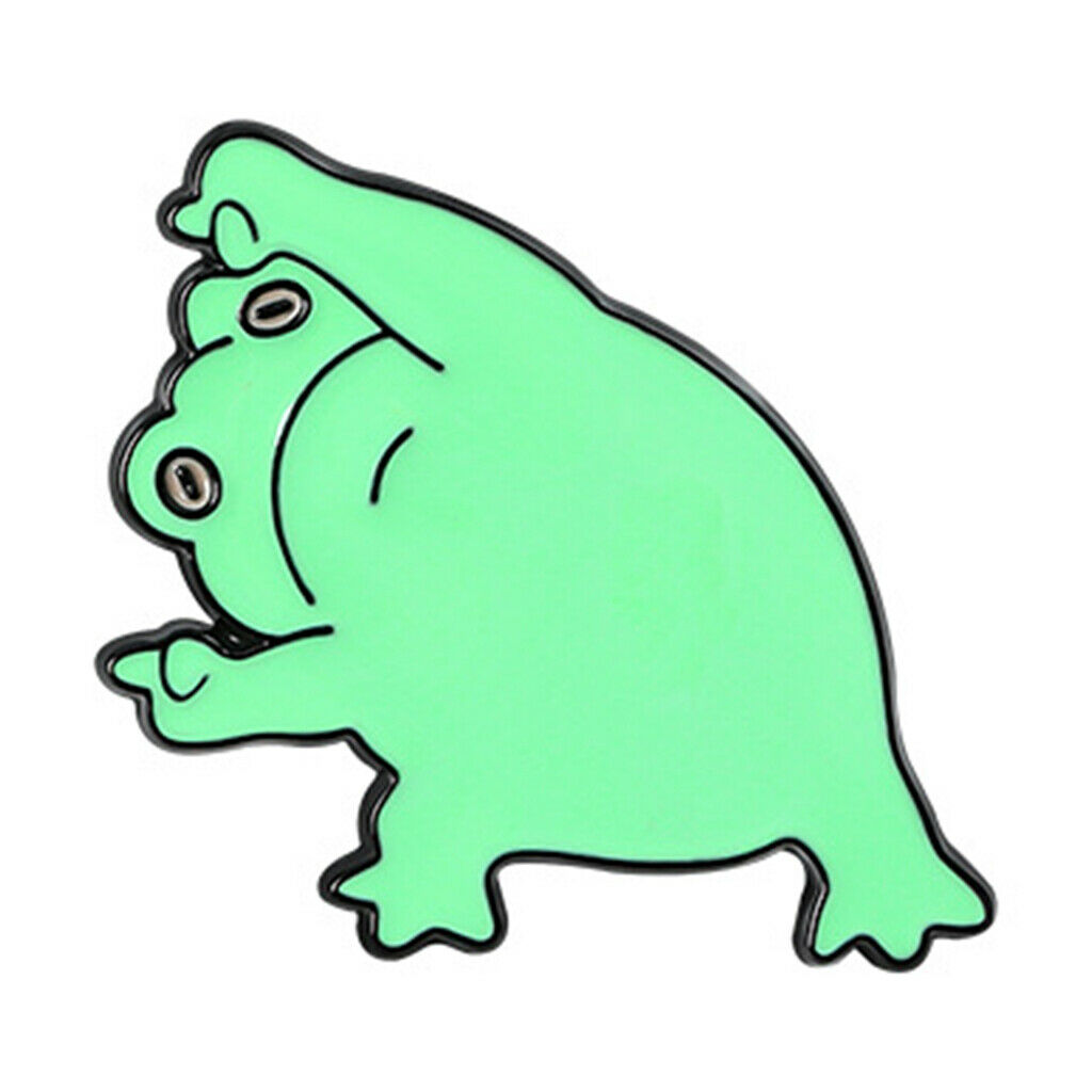 2pcs Cartoon Frog Enamel Pins Pin Badges for Clothing Hat Party Prom Daily