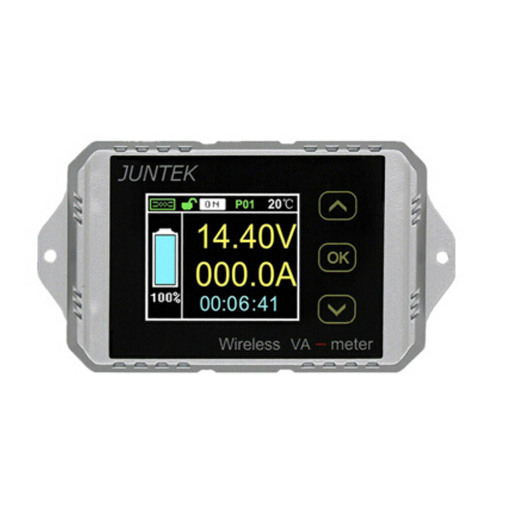 Wireless DC Voltage Ammeter Power Meter Battery Capacity Monitoring Coulomb mete