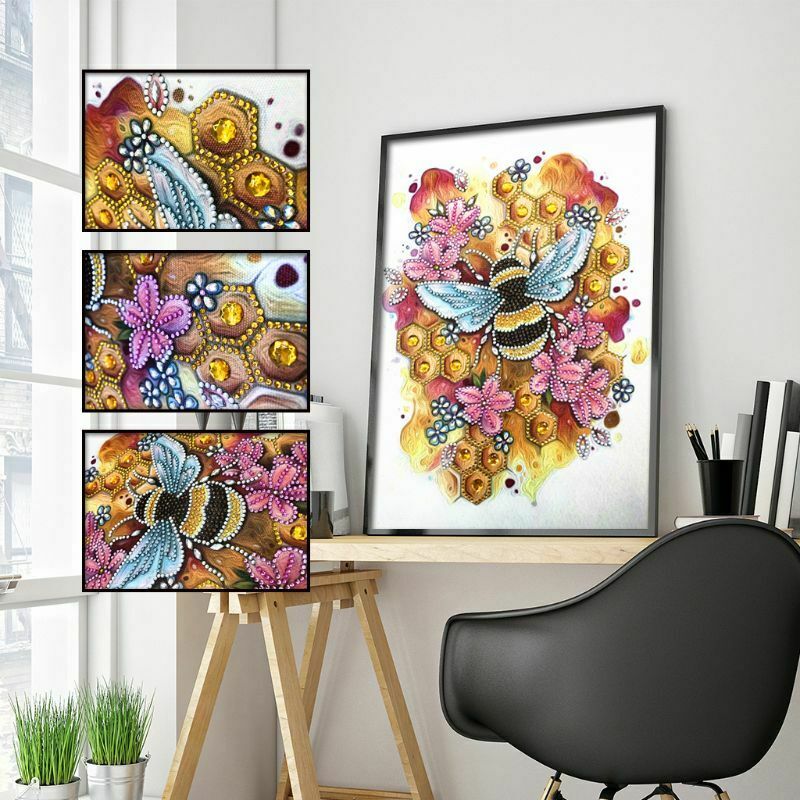 Bee DIY 5D Special Shaped Diamond Painting Embroidery Cross Stitch Kit Craft