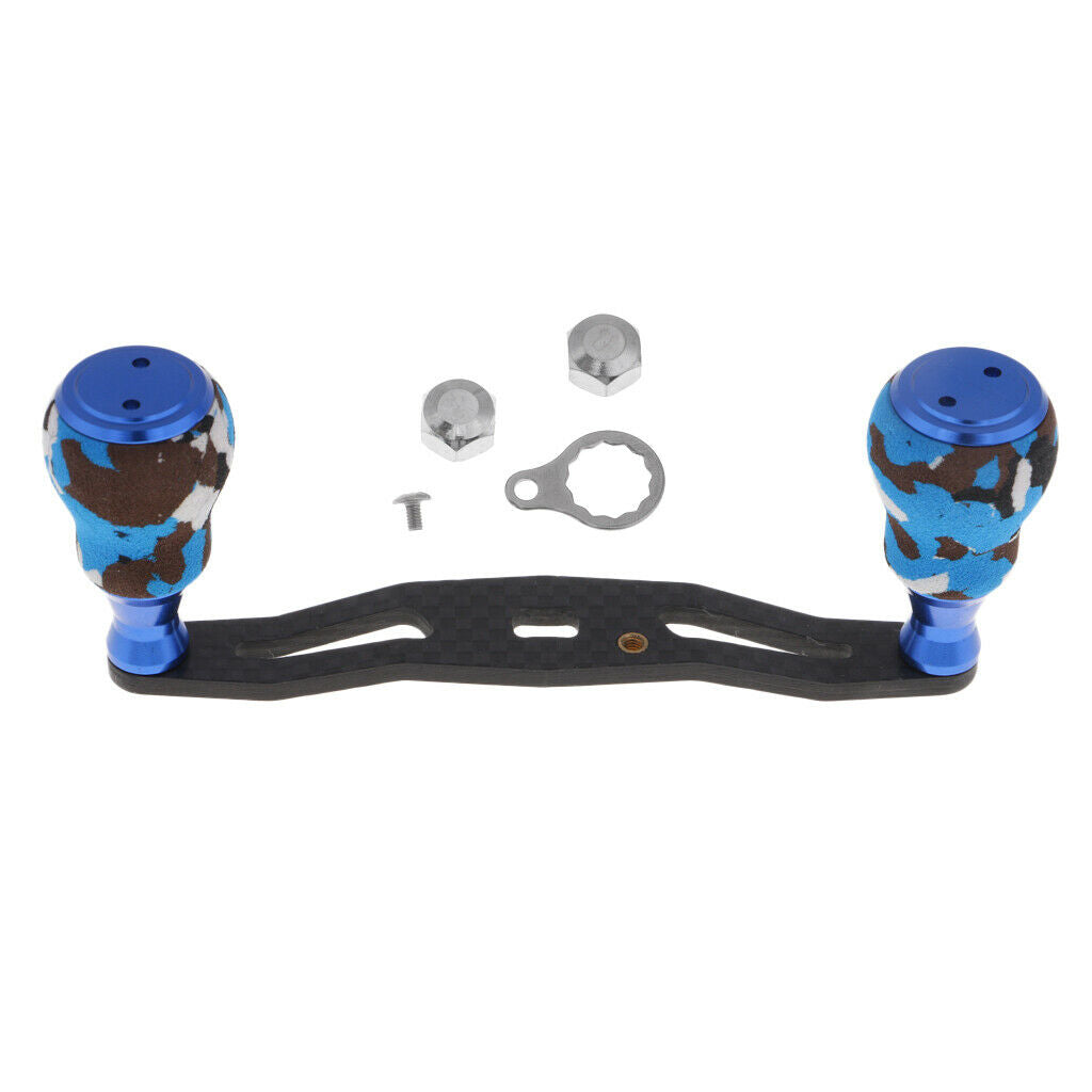 Carbon Fiber Fishing Reel Handle and Knob Baitcasting Reel Replacement Blue