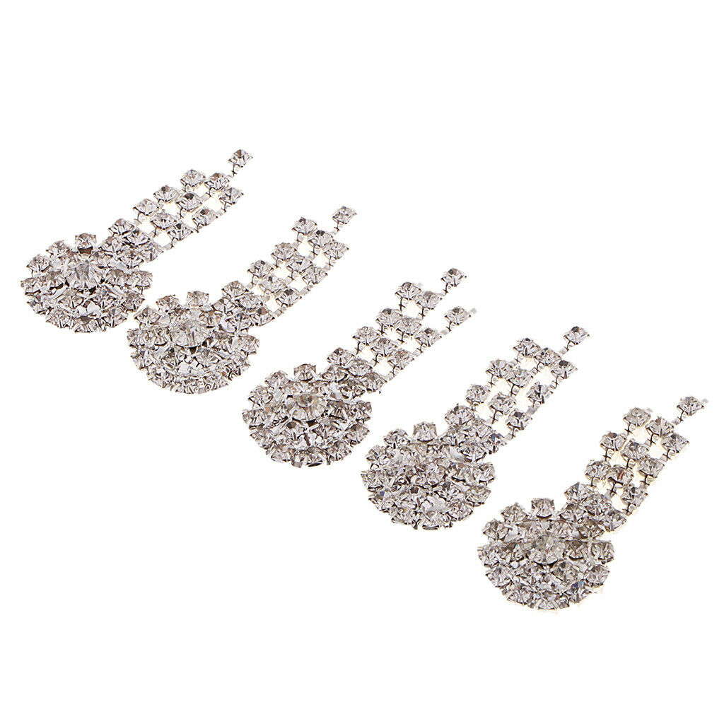 5 Pcs Flower Flatback Sew On Rhinestone Buttons Crystal Accessories For DIY