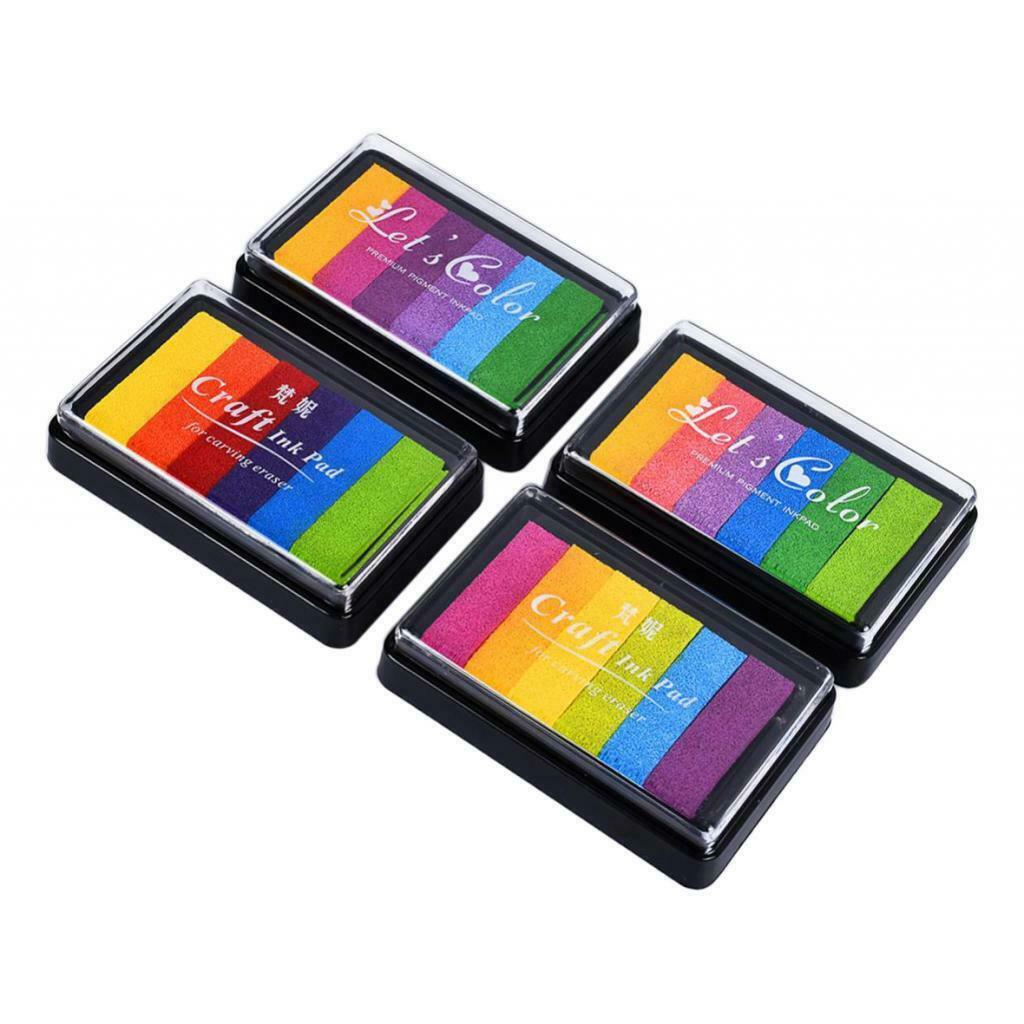 Craft Ink Pad Stamps 4 Pack Craft Ink Pad For Stamps 6 Colors / Set