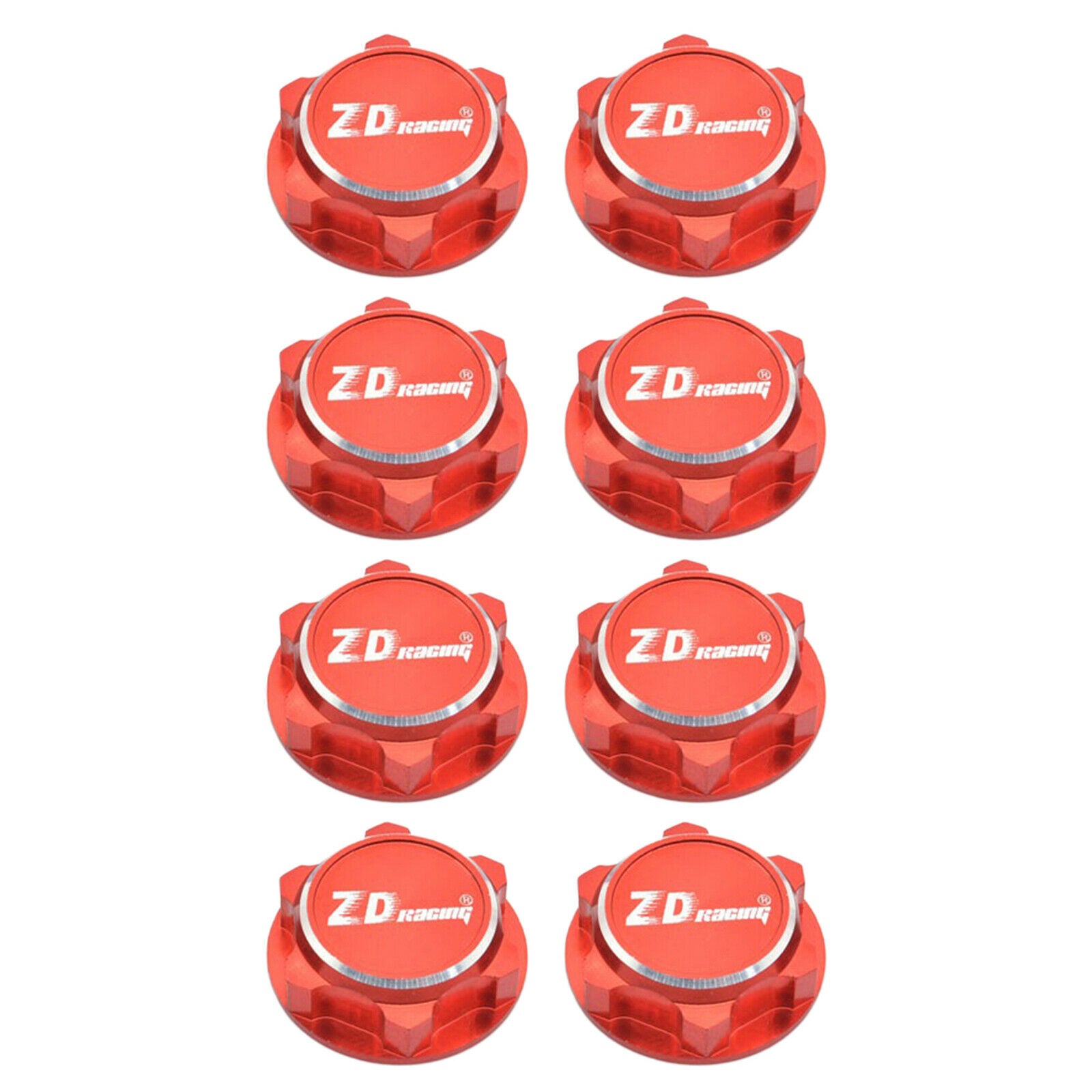 8x 17mm Hex Wheel Nuts Fit For 1/8 Scale RC Car Truck Parts Accessory Red
