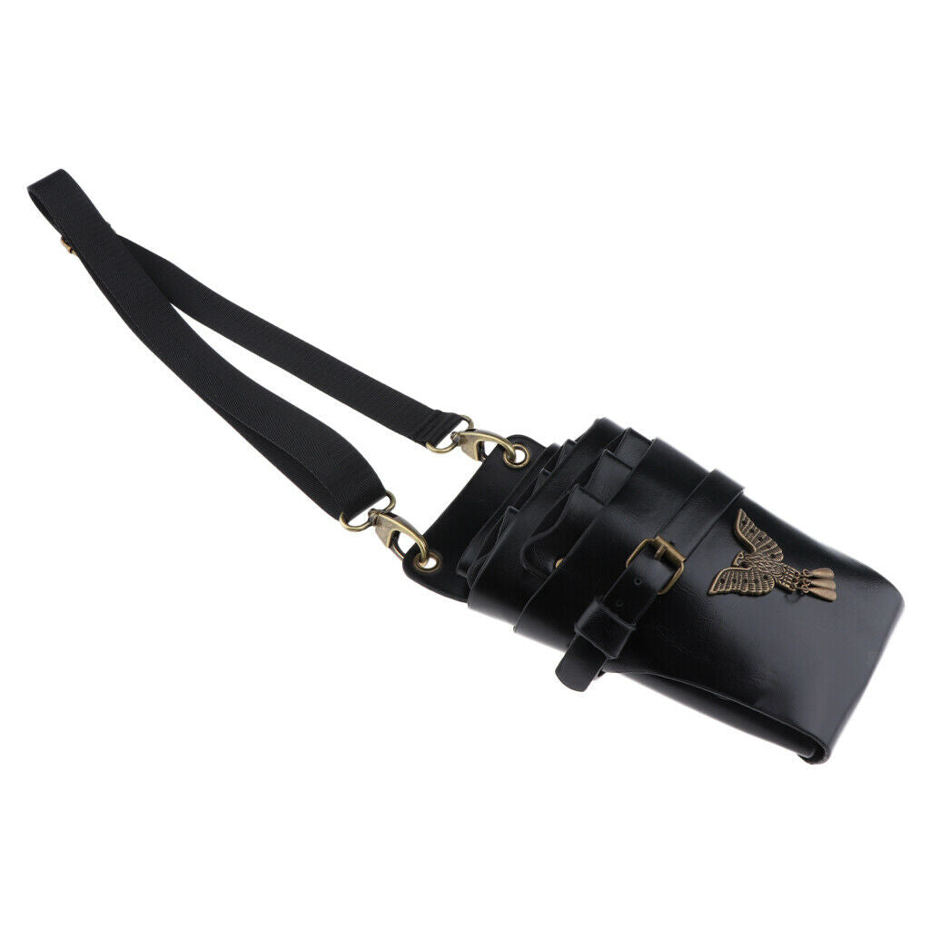 Hair Scissors Beard Mustache Shears Bag Pet Hairdressing Tools Holster Black