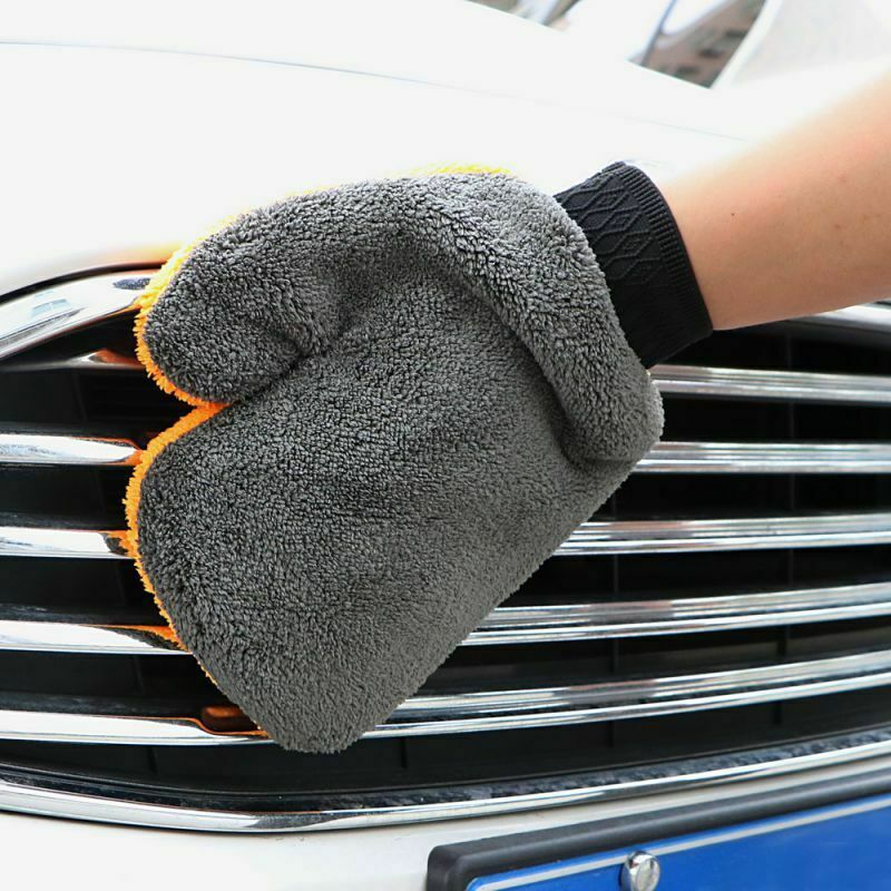 Coral Fleece Car Washing Gloves Clean Window Door Furniture Glass Cleaning Tools