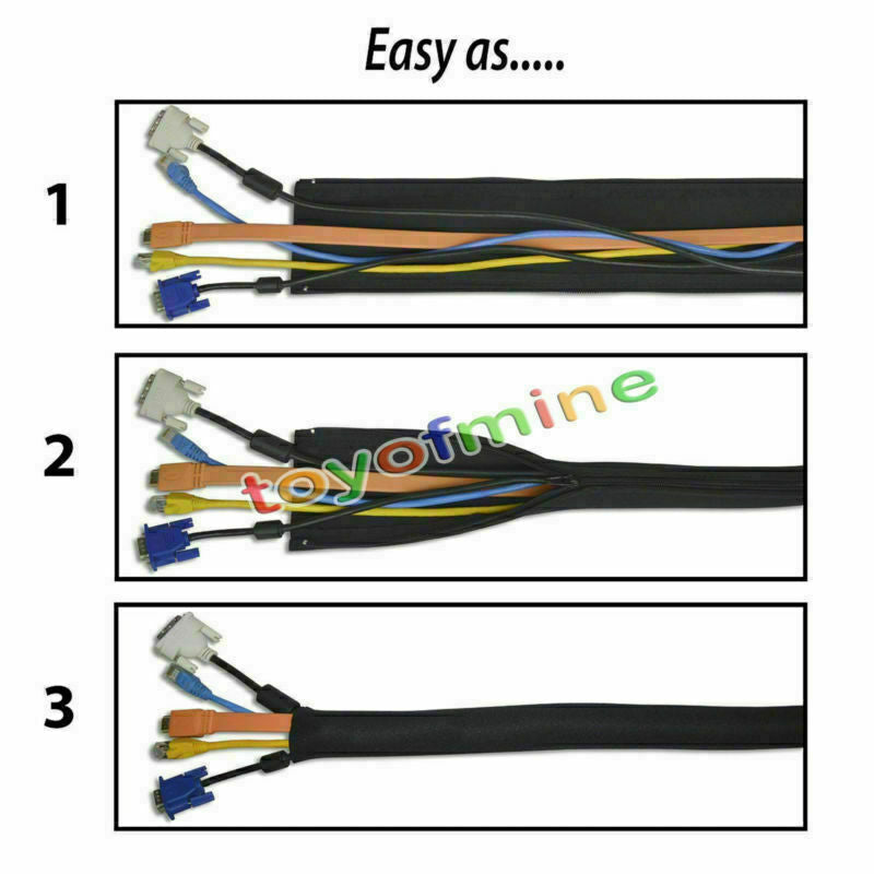 New Cable Manager Cable Wire Management Neoprene Sleeve 20'' x 4 Packs protector