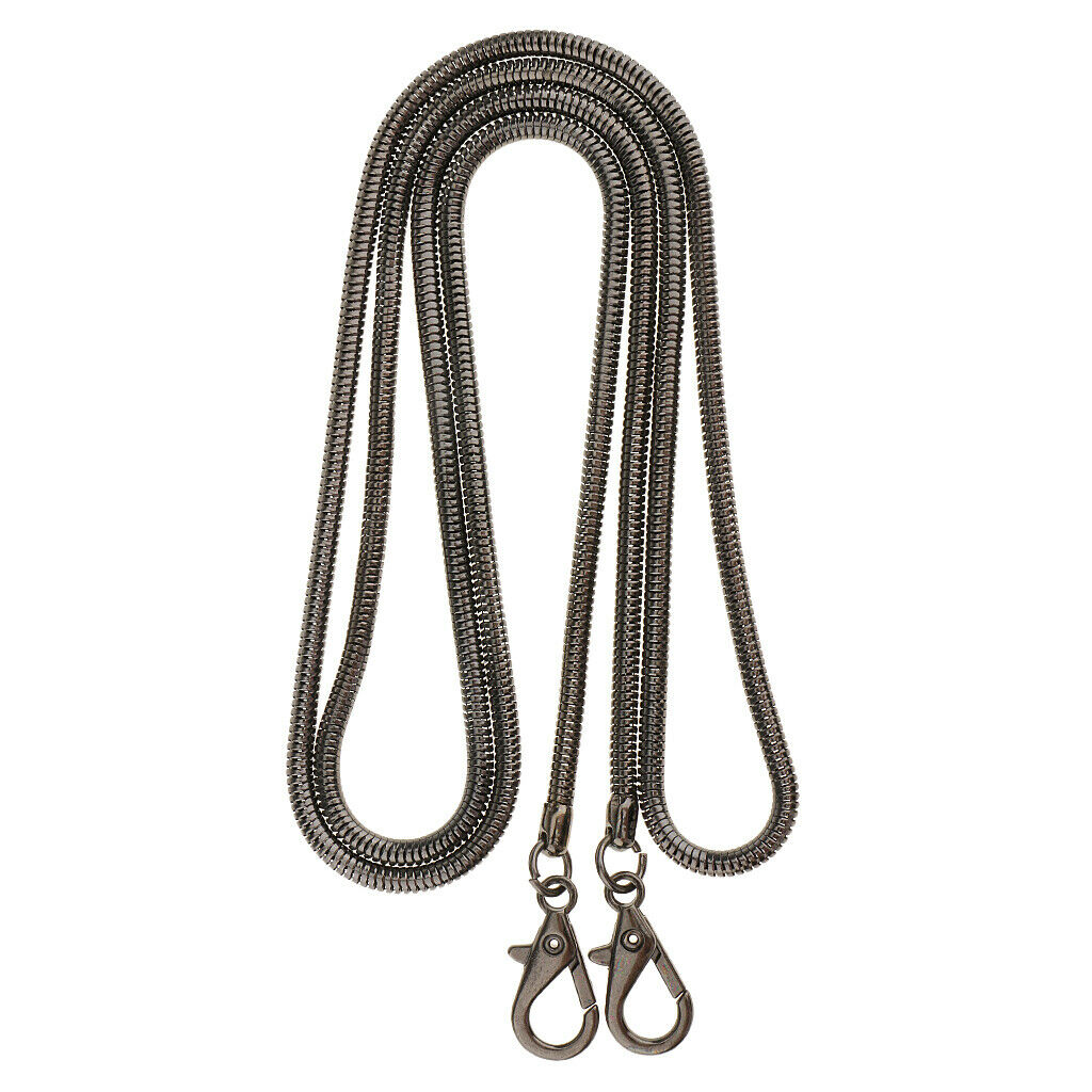 120cm Long Black Purse Cross Body Bag Replacement Metal Strap
