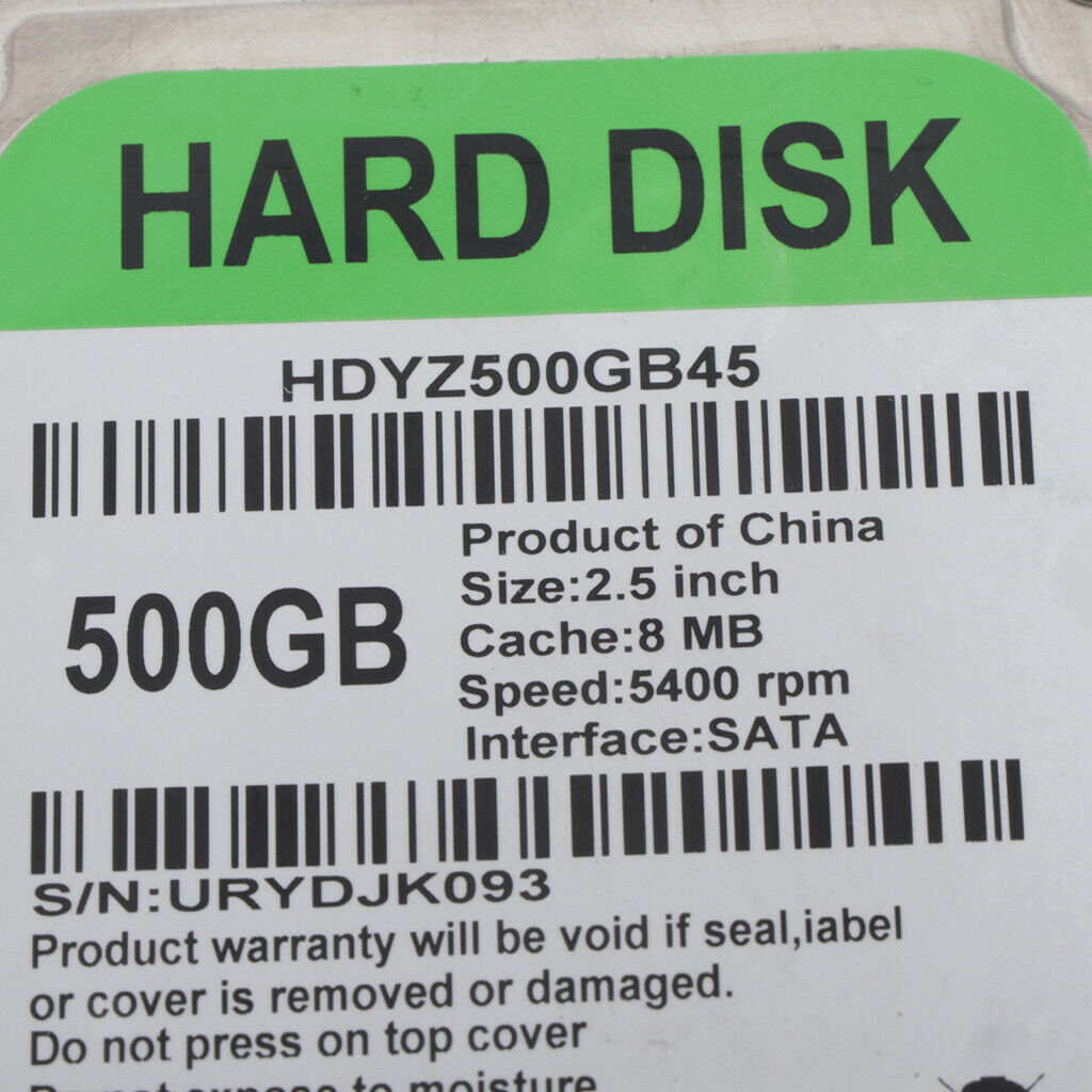 2.5" inch SATA Laptop Internal Hard Drive 500GB HDD Reading speed 70-