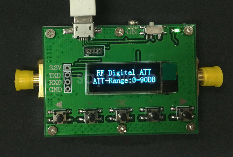 New 3G Digital Program-controlled Attenuator 90DB Step 0.5DB OLED Display