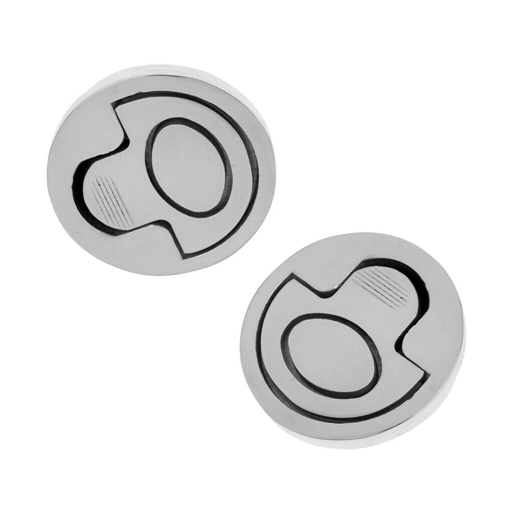 2 Pieces Marine Grade 316 Stainless Steel Flush Pull Lift Handle Ring Boat