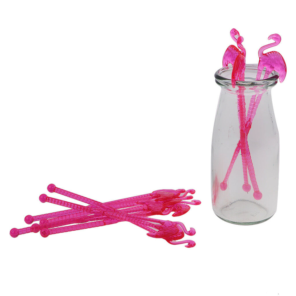 20x   Flamingo Sticks Swizzle Cocktail Stir Bar Dinning Drink Stirrers