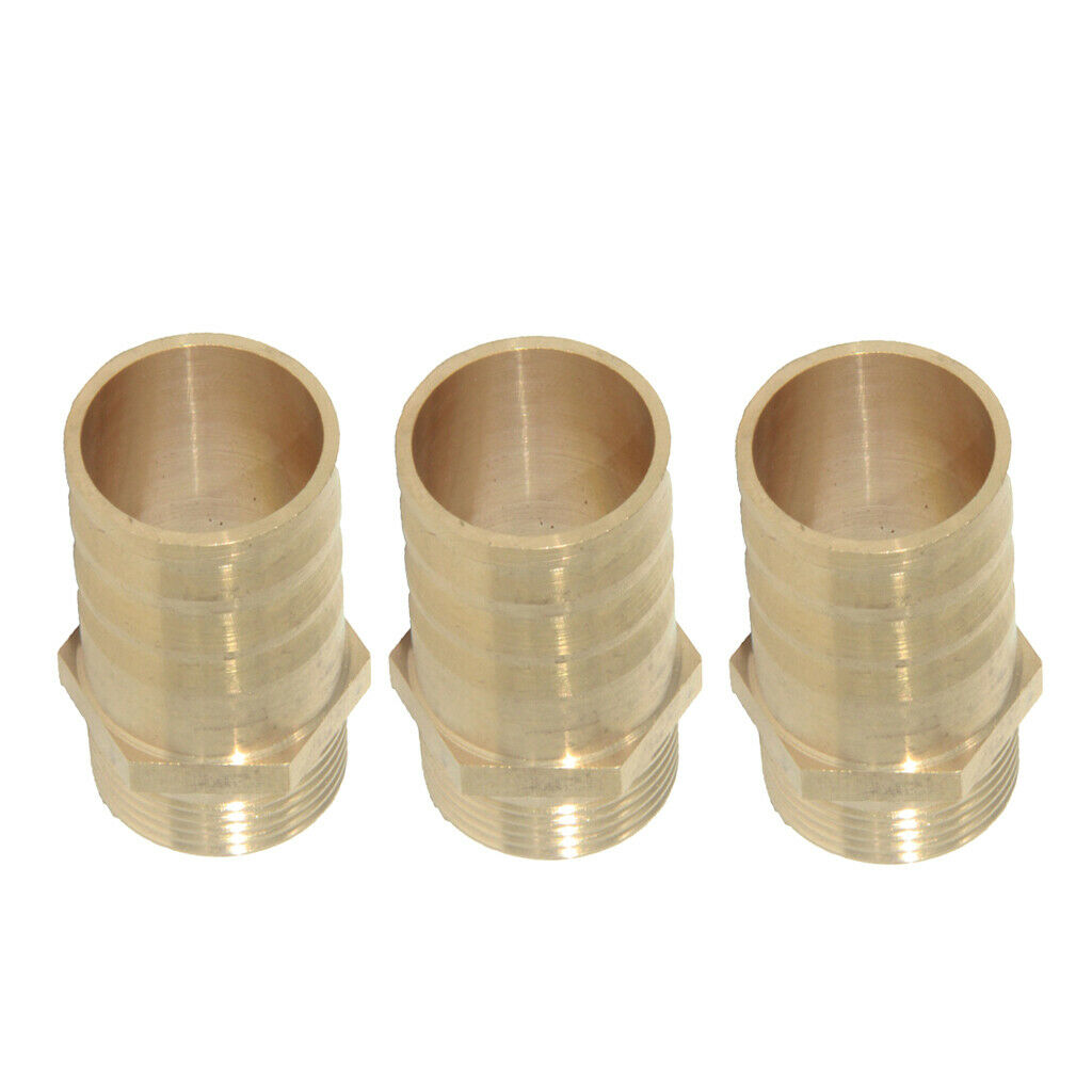 3Pcs 25mm 3/4" Brass Quick Coupler Compressed Air Hose Fitting Connector