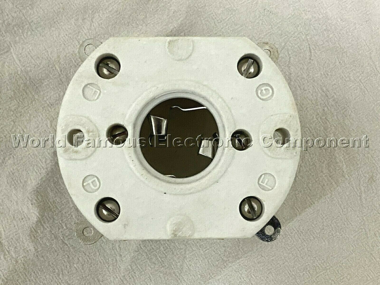 1pcs - E.F JONNSON 4-Pin Ceramic Tube Socket USA