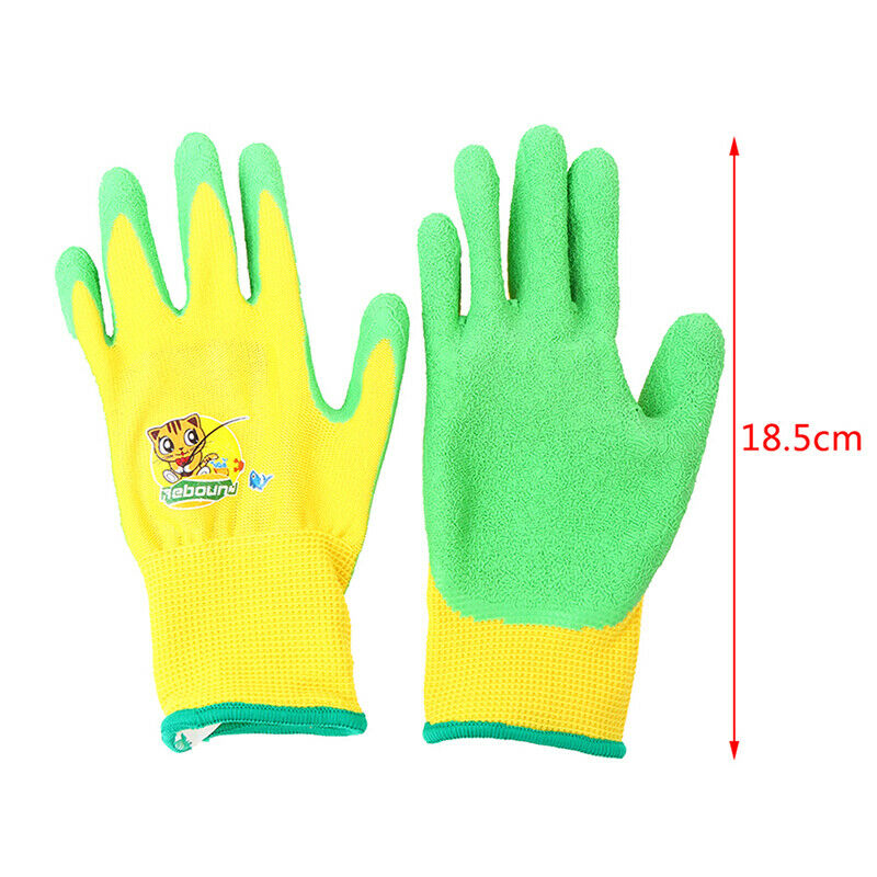 Kids /Junior Garden Safety Rubber Coated Gloves DIY Age from Year 6 to Year DF