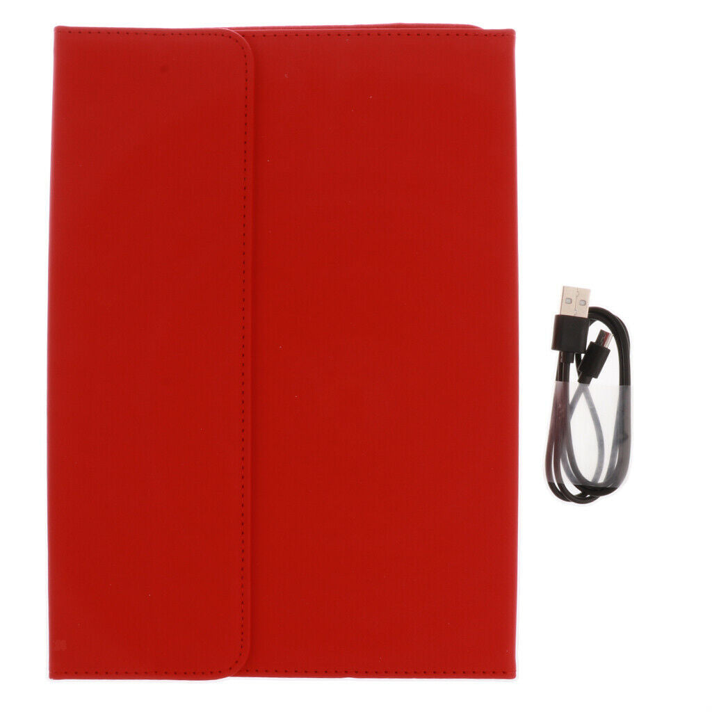 Universal 9-10inch Tablet Bluetooth Keyboard with PU Leather Case Red