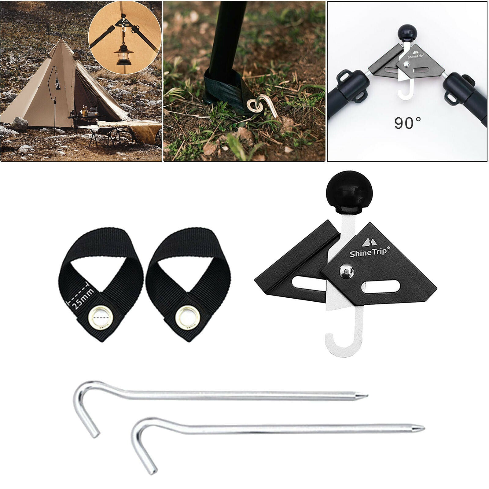 Tarp Pole Tip Caps Single Person Tent Build Pole Connector Joint Ball Black