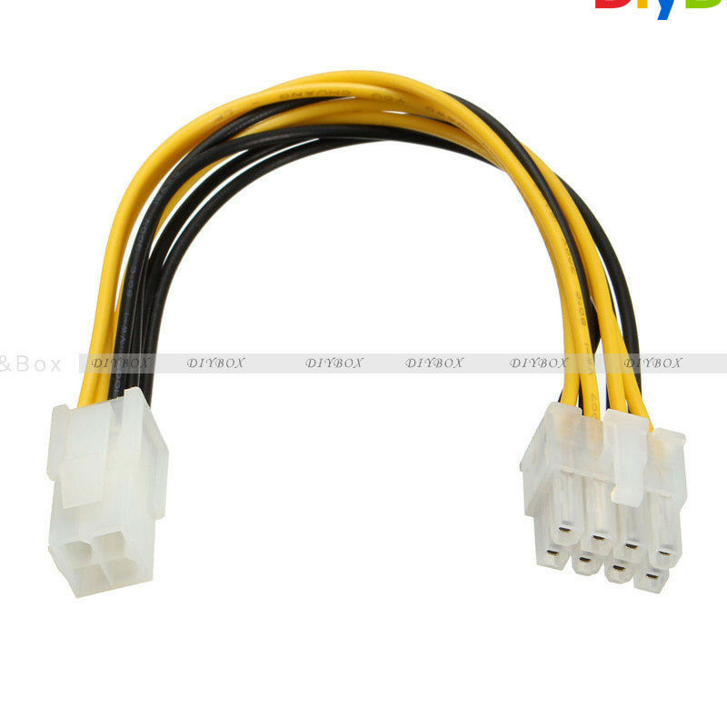 7.8inch 20cm 4 Female pin P4 to 8 Male pin ATX EPS 12v Power Adapter PCIe Cable