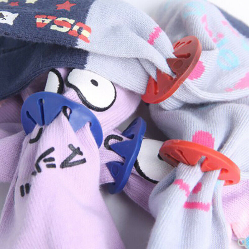 7 Pcs Sock Clips Sock Holder Rings Sock Organizers Locks Clips Clothes Pe.l8